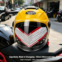 Casque de moto ouvert de luxe pour homme en PP, étanche, toutes saisons, équipement de conduite professionnel pour la ville et la route