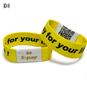 Biểu Tượng Tùy Chỉnh Vải Đàn Hồi Ntag213 <span class=keywords><strong>Nfc</strong></span> Vòng Đeo Tay Tái Sử Dụng <span class=keywords><strong>Nfc</strong></span> Ban Nhạc Cổ Tay Dây Đeo Căng Dệt Rfid Dây Đeo Cổ Tay Cho Kiểm Soát Truy Cập - Product Image 3