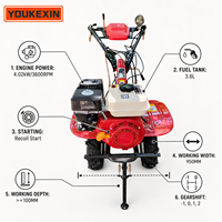 Nuevo Modelo 2026: Mini Motocultor de Gasolina con Accionamiento Directo, Tipo de Conexión Directa, Alto Torque, Doble Rodamiento para Suelo Rojo - Fabricante