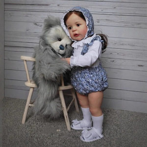 Muñeca Reborn NPK de 60 cm, Muñeca de Moda Realista con Cabello Rizado, Material de PVC, para Niños de 4 a 6 Años - Product Image 5