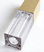 Tube à gloss à lèvres vide de 5 ml en plastique, prix d'usine, vente chaude, capacité personnalisée, logo personnalisé, brosse transparente, bouchon à vis carré