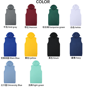 Gilet con <span class=keywords><strong>Cappuccio</strong></span> da Uomo in Maglia Traspirante con Stampa Personalizzata a Trasferimento Termico - Design Personalizzabile <span class=keywords><strong>Senza</strong></span> <span class=keywords><strong>Maniche</strong></span> - Product Image 2