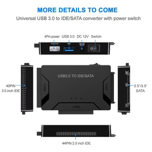 <span class=keywords><strong>Cable</strong></span> adaptador de <span class=keywords><strong>disco</strong></span> <span class=keywords><strong>duro</strong></span> USB 3,0 a SATA IDE para 3,5 2,5 pulgadas HDD/SSD CD DVD ROM 3 en 1USB IDE SATA - Product Image 5