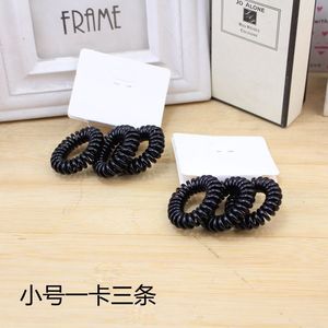 Élastiques à cheveux en forme de cordon téléphonique, en résine plastique, motif nœud papillon, accessoires décontractés pour cheveux, 3 pièces par carte - Product Image 2