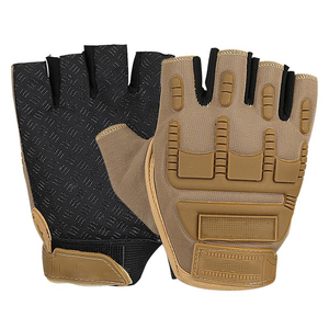 Gants tactiques mi-doigts pour sports de plein air, camping, tir, randonnée, moto, avec protection rigide en caoutchouc pour les articulations - Product Image 3