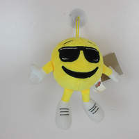 Porte-clés boule en peluche élastique, pièces, personnalisé avec smiley, assiette, passion spéciale