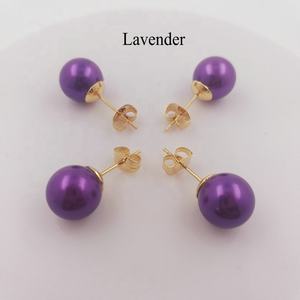 Boucles d'oreilles en acier inoxydable JX66 avec perle, plus de 15 couleurs disponibles, perle de coquille de haute qualité pour fille, femme, fille, bijoux - Product Image 4