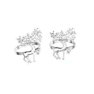 Anneaux <span class=keywords><strong>de</strong></span> <span class=keywords><strong>serviette</strong></span> <span class=keywords><strong>de</strong></span> Noël en forme <span class=keywords><strong>de</strong></span> renne, boucle <span class=keywords><strong>de</strong></span> <span class=keywords><strong>serviette</strong></span> dorée, décorations <span class=keywords><strong>de</strong></span> <span class=keywords><strong>table</strong></span> pour les fêtes, porte-serviettes moderne - Product Image 6