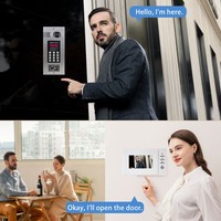 Système d'interphone vidéo pour appartement, écran tactile, téléphone de porte avec caméra intégrée, moniteur intérieur mural
