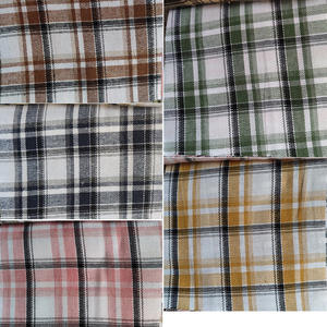 Fábrica de telas en China, nueva tela escocesa cepillada de algodón y poliéster rosa, ropa japonesa y coreana para el hogar, franela azul y - Product Image 1