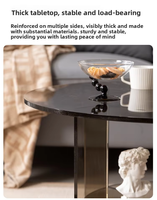 Table basse moderne italienne en acrylique transparent, style luxe minimaliste, couleur crème, pour salon, petit appartement, avec rangement