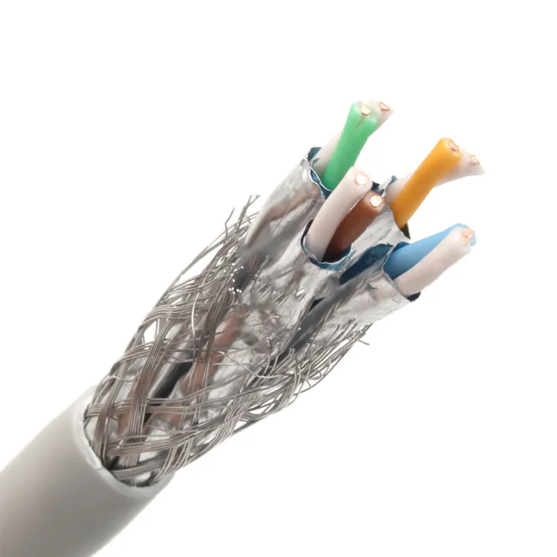 Symmetrical twisted pair S/FTP Cat6A Internet jumper 500m utp sftp pure copper outdoor network cable waterproof cat6A