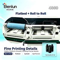 Impresora UV de Cama Plana BL Recién Mejorada 40*60 con 2 Cabezales XP600, Impresión Automática de Etiquetas con Tinta UV, 3 en 1, Precio al por Mayor
