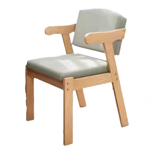 Chaise de salle à manger en <span class=keywords><strong>tissu</strong></span> au design élégant et moderne italien, pieds en bois massif, dossier souple, accoudoirs créatifs pour salon, hôtel - Product Image 1