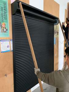 Volet roulant électrique en aluminium noir pour fenêtre et <span class=keywords><strong>porte</strong></span>, sécurité, volet roulant pour fenêtre et <span class=keywords><strong>porte</strong></span> - Product Image 5