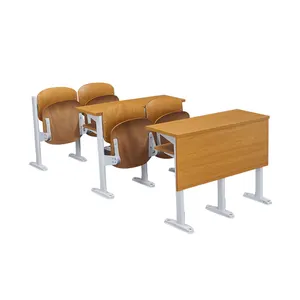 Hot Selling Popular University Furniture College Lecture Hall Seat Fixed School Chair Classroom Students Desk