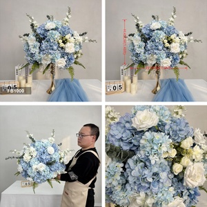 Centros <span class=keywords><strong>de</strong></span> mesa <span class=keywords><strong>de</strong></span> flores <span class=keywords><strong>de</strong></span> 50cm, arreglo <span class=keywords><strong>de</strong></span> flores <span class=keywords><strong>de</strong></span> seda blanco azul claro para boda, Baby Shower, fiesta <span class=keywords><strong>de</strong></span> Acción <span class=keywords><strong>de</strong></span> Gracias, decoración <span class=keywords><strong>de</strong></span> eventos - Product Image 3