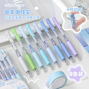 Set de 8 Bolígrafos de Gel para Estudiantes con Tinta Multicolor para Dibujar y Colorear, Mecanismo de Botón - Product Image 4