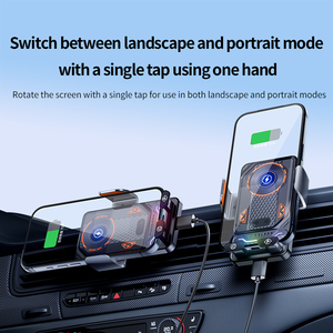 Soporte <span class=keywords><strong>de</strong></span> Teléfono para <span class=keywords><strong>Coche</strong></span> con Ventilación <span class=keywords><strong>de</strong></span> Aire <span class=keywords><strong>de</strong></span> 15W, RGB, Rotación 360°, Sensor Inteligente, Carga Inalámbrica F6 F7, Regalo, Dropshipping - Product Image 5