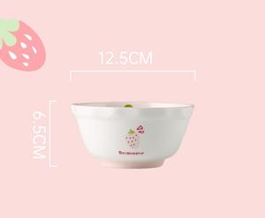 Juego de Vajilla de Porcelana con Diseño de Fresas, Modelo Ehg1407, Cuchara Moderna con Diseño Pintado a Mano, Apto para Lavavajillas y Microondas, Sostenible - Product Image 4