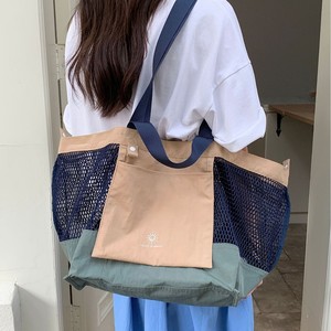 Bolso de mano de malla de gran capacidad, plegable, transparente, hueco, para la playa, para mujer, uso diario - Product Image 2