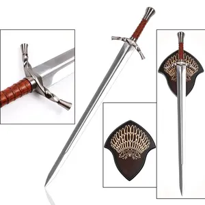 Lâmina de aço inoxidável Boromir espada de replica de metal do Senhor dos Anéis