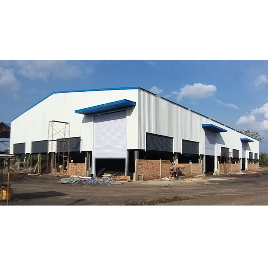 Low Cost Simple Design Prefab Warehouse Workshop with Light Steel Frame Quick Assemble