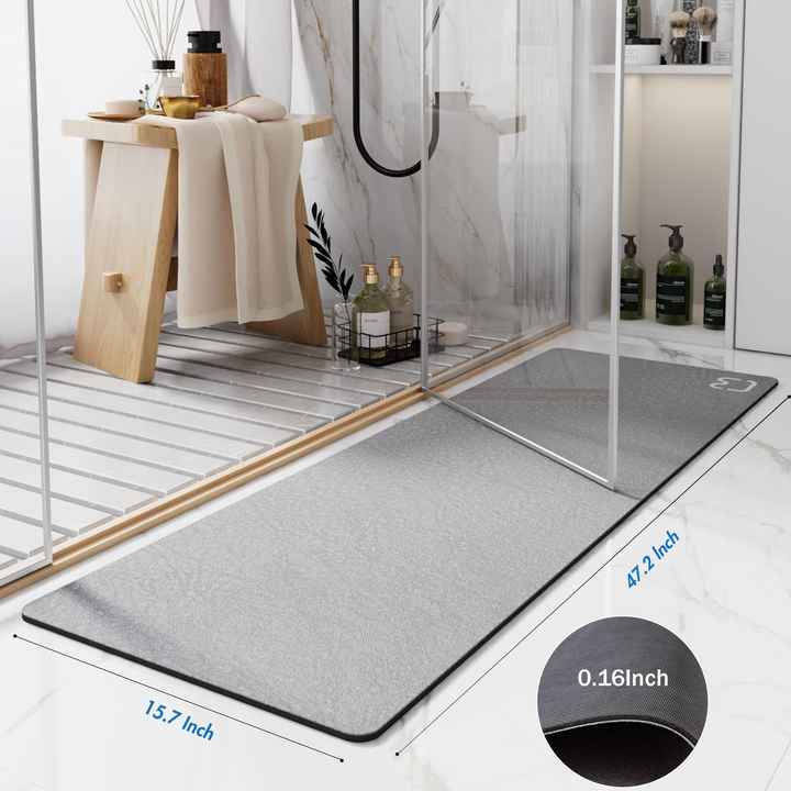 Large Super Absorbent Bathroom Runner Mat Super Absorbent Diatomaceous ...