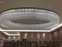 Luminaires suspendus longs de luxe pour hall d'hôtel, en acier inoxydable, hauteur réglable, éclairage LED personnalisé