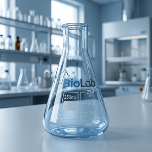 Frasco Erlenmeyer de Vidrio Azul, Frasco Cónico Graduado de 250 mL, Recipiente de Mezcla para Laboratorio - Product Image 2