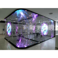 Pantalla LED Transparente Holográfica para Escaparates, Salas de Exhibición en Centros Comerciales y Fachadas de Vidrio, Alta Transparencia