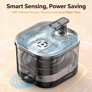 OEM 2L Intelligenter Sensor Kabelloser Haustier-Wasserbrunnen Batteriebetriebener Automatischer Katzen- und Hundewasserspender - Product Image 4
