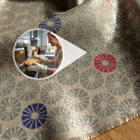 Tissu en coton métallisé imprimé aluminium pour housse de planche à repasser, isolant thermique