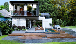 Kit de Casa prefabricada Contenedor de 4 dormitorios Casa de <span class=keywords><strong>playa</strong></span> Contenedor apilable Hogar Villa prefabricada Estándares australianos blancos - Product Image 3