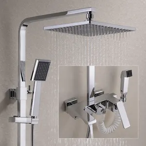 Moderne Sanitair Regenval Regenval Messing Badkamer Doucheset En Kraan Mixer Voor Badkamer Kranen Set Systeem
