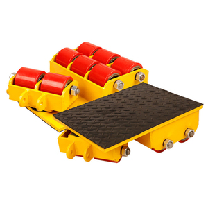 Patins à roulettes en plastique jaune avec roulettes rouges pour équipement de manutention, usage en entrepôt - Product Image 5