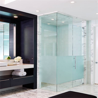 DAIYA porte de douche à charnière murale en nickel brossé