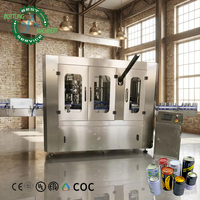 Línea de Llenado Automática de Bebidas Carbonatadas de 5000 CPH con la Mejor Relación Calidad-Precio, 18 Cabezales, Sistema 2 en 1 para Fábrica de Cerveza