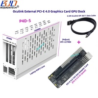Boîtier EGPU pour ordinateur portable, carte graphique externe Oculink, station d'accueil GPU, fente PCI-E 16X (PCIe 4.0 X4), carte adaptateur + câble de données SFF-8611 50CM