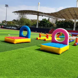 Ngoài trời xây dựng đội ngũ trò chơi hoạt động thú vị Inflatable trở ngại trò chơi thể thao