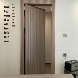 Tuôn ra ẩn vô hình hệ thống cửa với giấu bản lề gỗ rắn không thấm nước cho nội thất phòng khách hiện đại tường - Product Image 6