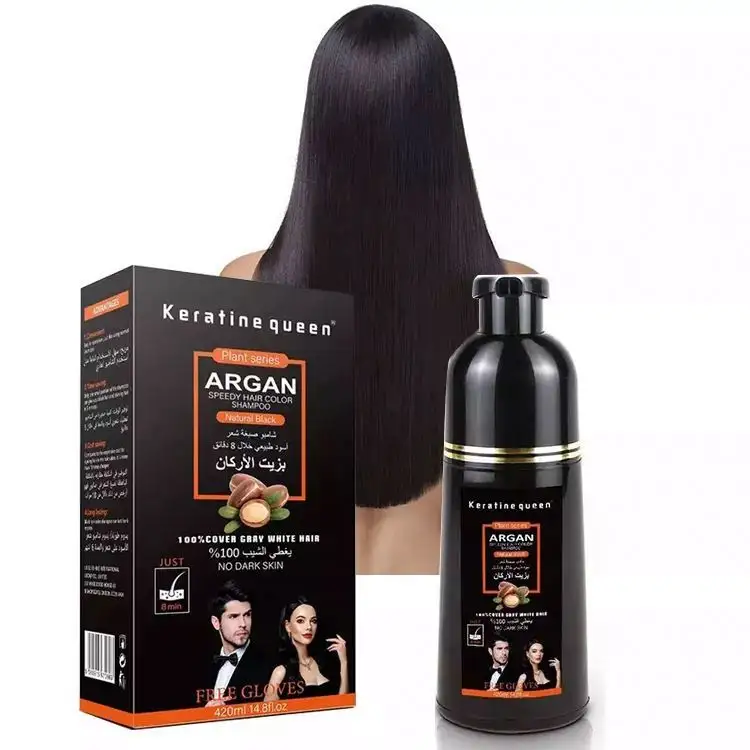 Kahverengi boyalı saçlar için şampuan Oem fabrika fiyat profesyonel bitkisel yarı kalıcı koyu