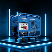 Générateur diesel YuChai 10 kW monophasé/triphasé 11 kW refroidi par air, double cylindre, démarrage électrique, groupe électrogène portable AVR 230 V 50/60 Hz 91 %