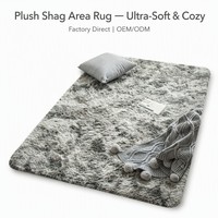 Tapis de sol épais à poils longs pour chambre à coucher, chevet, salon, chambre de fille, table basse – Nouveau modèle hiver