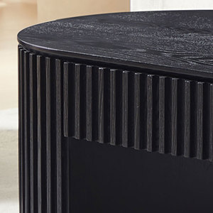 Table basse ovale en bois avec tiroir, style moderne du milieu du siècle, écologique, durable, décorative, meubles de salon - Product Image 5