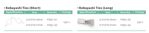 Corbatas dentales <span class=keywords><strong>Kobayashi</strong></span> Shorty, alambres de ligadura <span class=keywords><strong>Kobayashi</strong></span> de ortodoncia, alambres de ligadura de acero inoxidable, materiales de odontología - Product Image 4