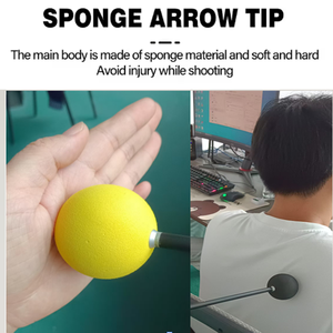 7.8mm carbone mixte tir à l'arc CS jeu de tir flèche pointe en acier plastique plume classique tête de sécurité éponge mousse conseils tir à l'arc étiquette - Product Image 4