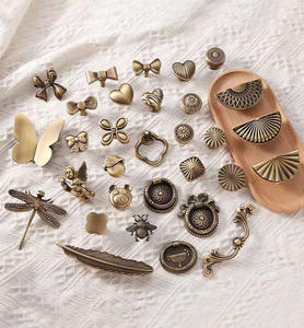 تخفيضات كبيرة صلبة فراشة يعسوب القوس ملاك الحيوان العتيقة النحاس مجلس الوزراء تسحب خزانة مقابض درج - Product Image 2