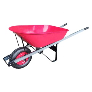 América 90L agua 6FT arena 200KG capacidad rueda neumática carretilla resistente carretilla para construcción - Product Image 1