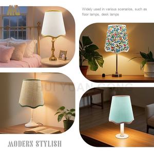 Moderner abnehmbarer Lampen schirm aus weißem TC-Stoff für Tisch-oder Stehlampen-Innen beleuchtung mit stilvoller, ausgefallener Abdeckung - Product Image 6